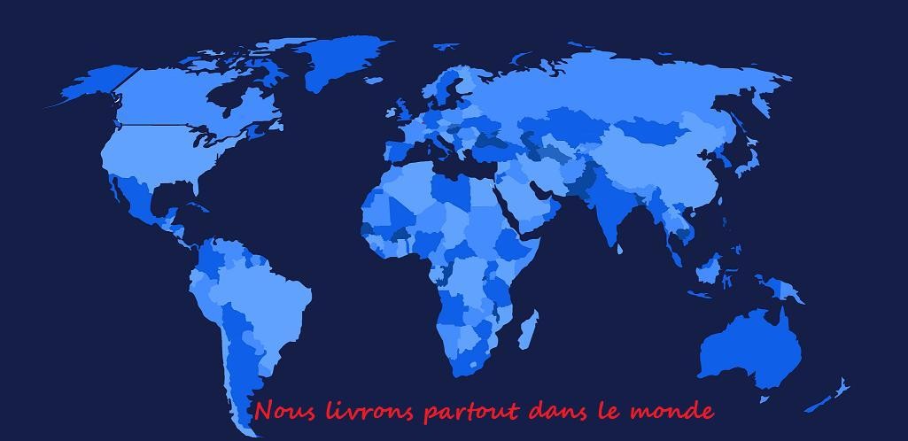 Nous livrons partout dans le monde